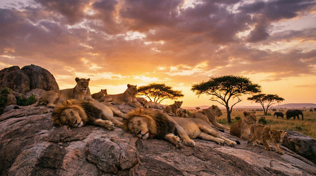 大象传媒非洲狮群视频